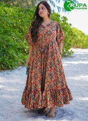 Attractive Multi Color Rayon Digital Print Work Casual Kurti